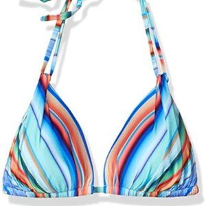 NWT La Blanca Sunset Striped Triangle Bikini Top